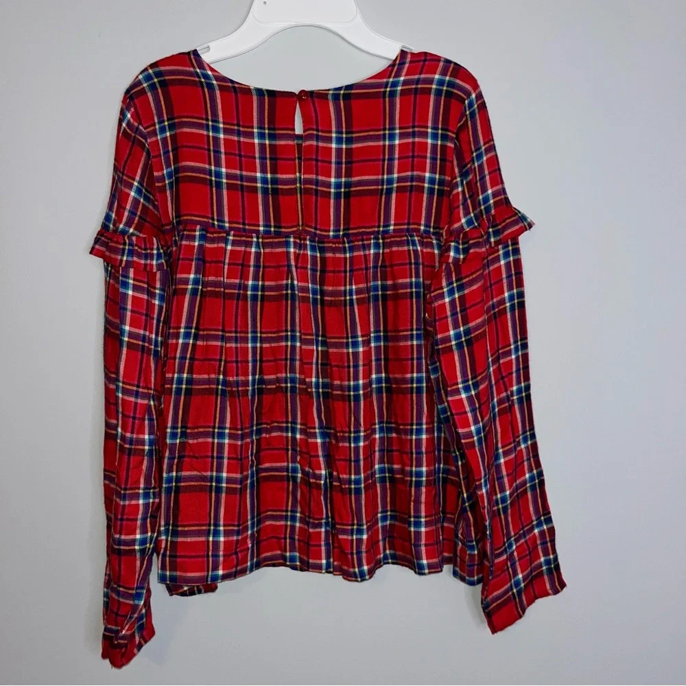 Gymboree Red Plaid Kids Blouse